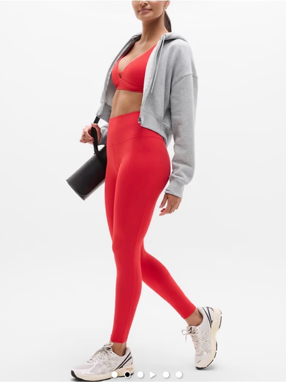 Athleta Elation High-Rise Red Active Leggings for Women Size Large
